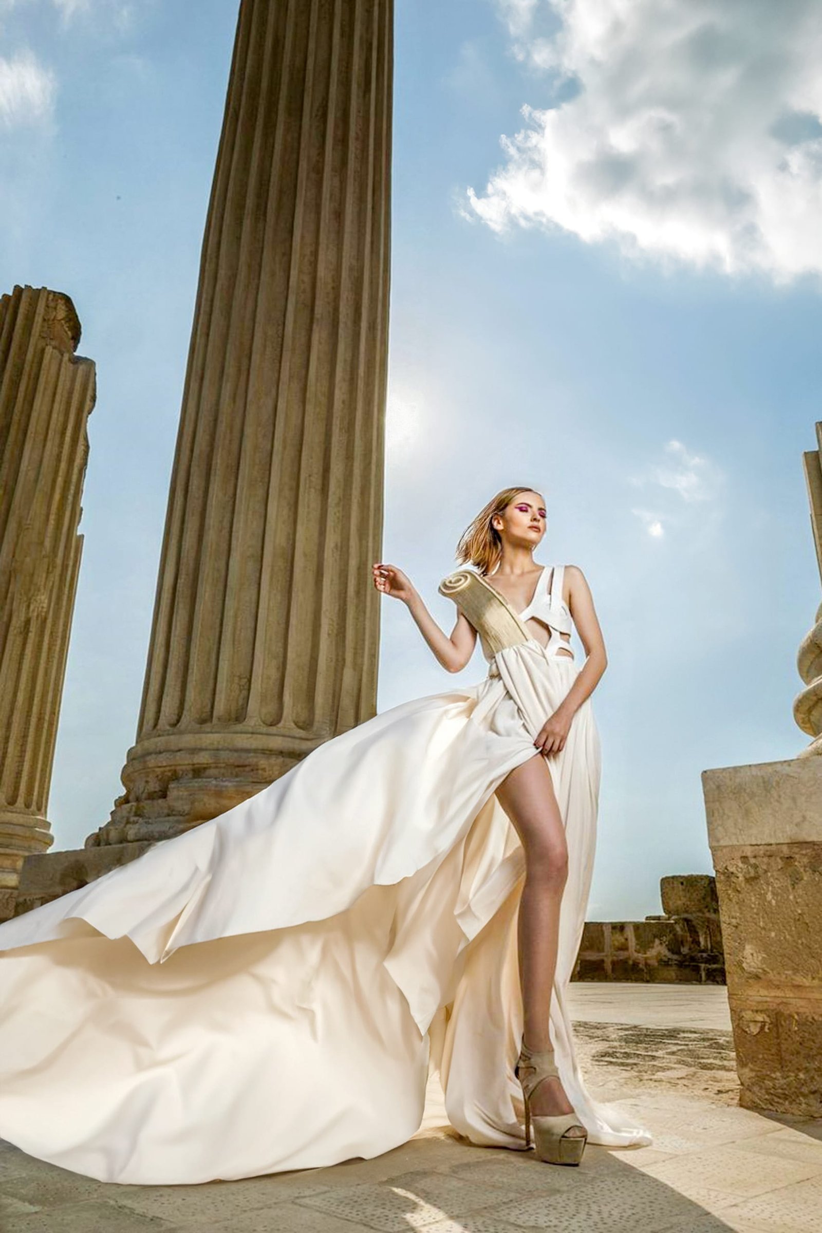 Fashion editorial from a studio series, Doha, Qatar
