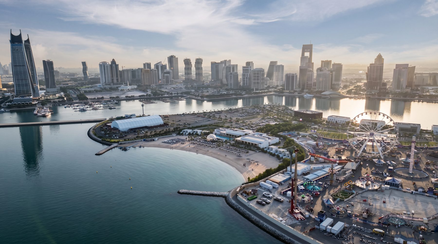 Lusail waterfront promenade photography
