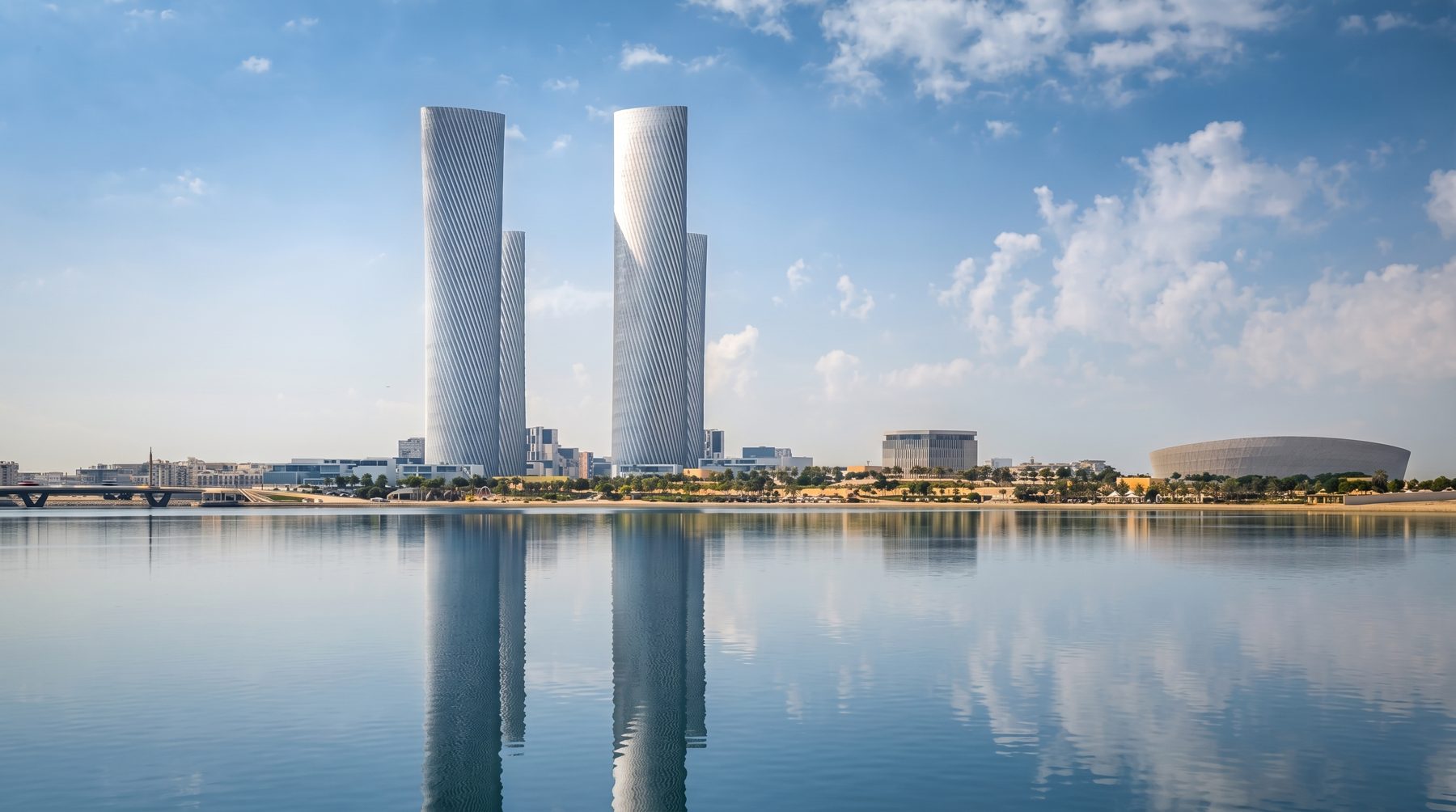 Photographer in Lusail, Qatar — skyline at dusk