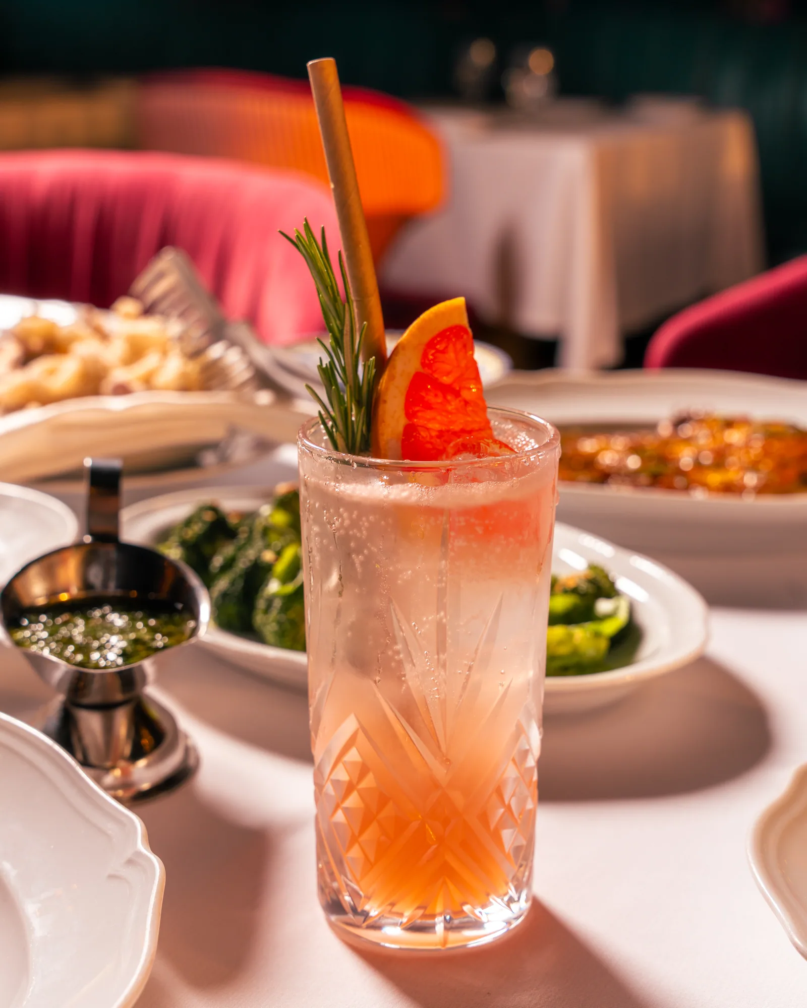 Grapefruit cocktail at the bar of Carbone Doha